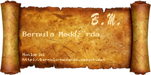 Bernula Medárda névjegykártya